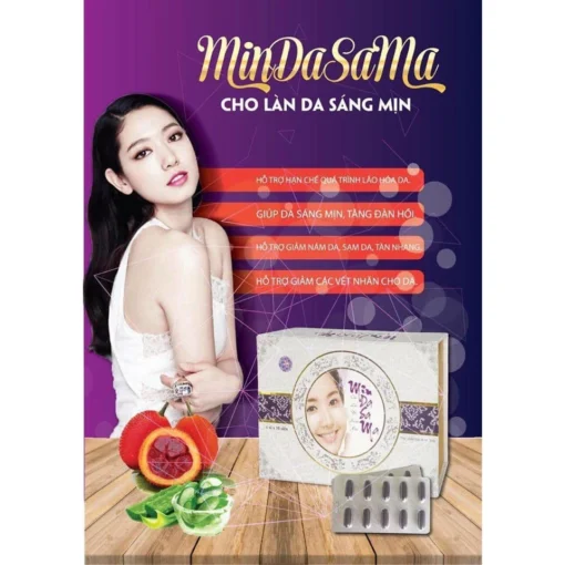 MINDASAMA - Viên uống Collagen làm đẹp da -Hộp 60 viên nang mềm - Ảnh 5