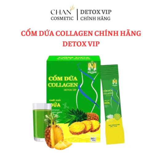 Cốm Dứa Collagen Detox Vip, Detox dứa bổ sung collagen, làm đẹp da, đẹp dáng, chống lão hoá da - Ảnh 4