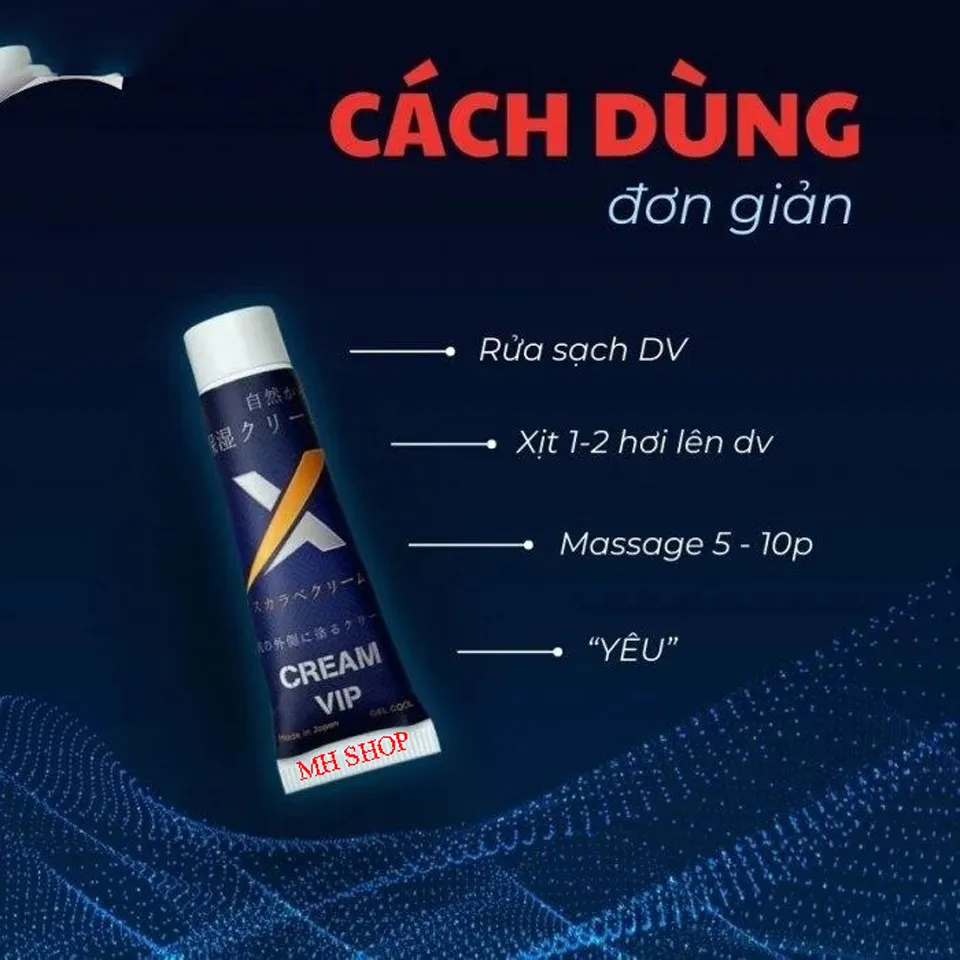Kem Vip Nhật Chính Hãng - X Cream Vip Japan 20g Kéo Dài Thời Gian Hiệu Quả Cho Nam Giới, X Cream Vip Japan - Ảnh 3