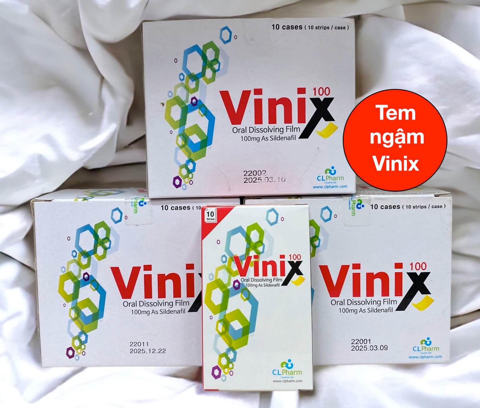 Tem Vinix 100mg kéo dài thời gian quan hệ hộp 10 tem - Ảnh 2