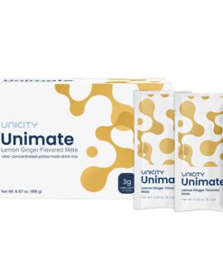 Unimate vị chanh gừng Unimate Lemon Ginger Unicity Hỗ Trợ Tăng Cường Năng Lượng và Chống Lão Hóa