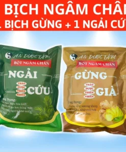 COMBO 200 Túi Lọc Ngâm Chân An Dược Tâm Thảo Dược VIỆT NAM. 100 Túi lọc Ngải Cứu + 100 Túi Gừng Già. Giảm Đau Xương Khớp