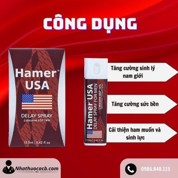HAMER USA - Chai Xịt Kéo Dài Thời Gian Quan Hệ - Ảnh 3